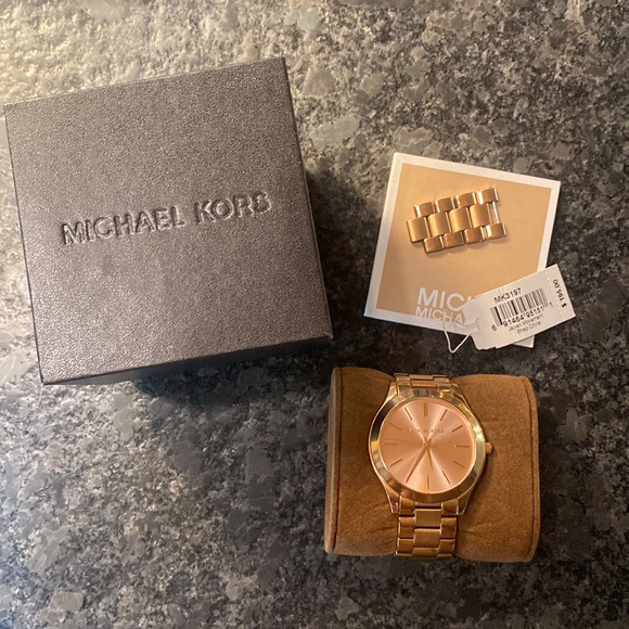 Oversized Slim Runway Rose Gold Tone Watch - Picture 6 of 8